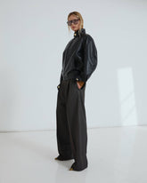 DANIELLE - WIDE-LEG LUREX GABARDINE TROUSERS