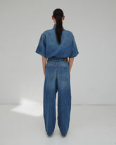 INES - FOLD OVER TENCEL DENIM