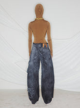 ROSALIND - HAND SPRAYED BARREL LEG CARGO PANTS