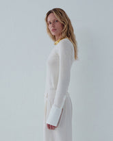 NORA - SHIRT CUFF LONG SLEEVE CREWNECK TOP