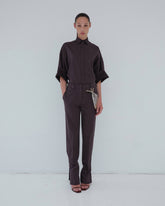KAROL - STRAIGHT LEG BOTTOM SPLIT PANTS