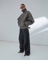 CELINE - BOUCLE' WOOL AVIATOR BOMBER