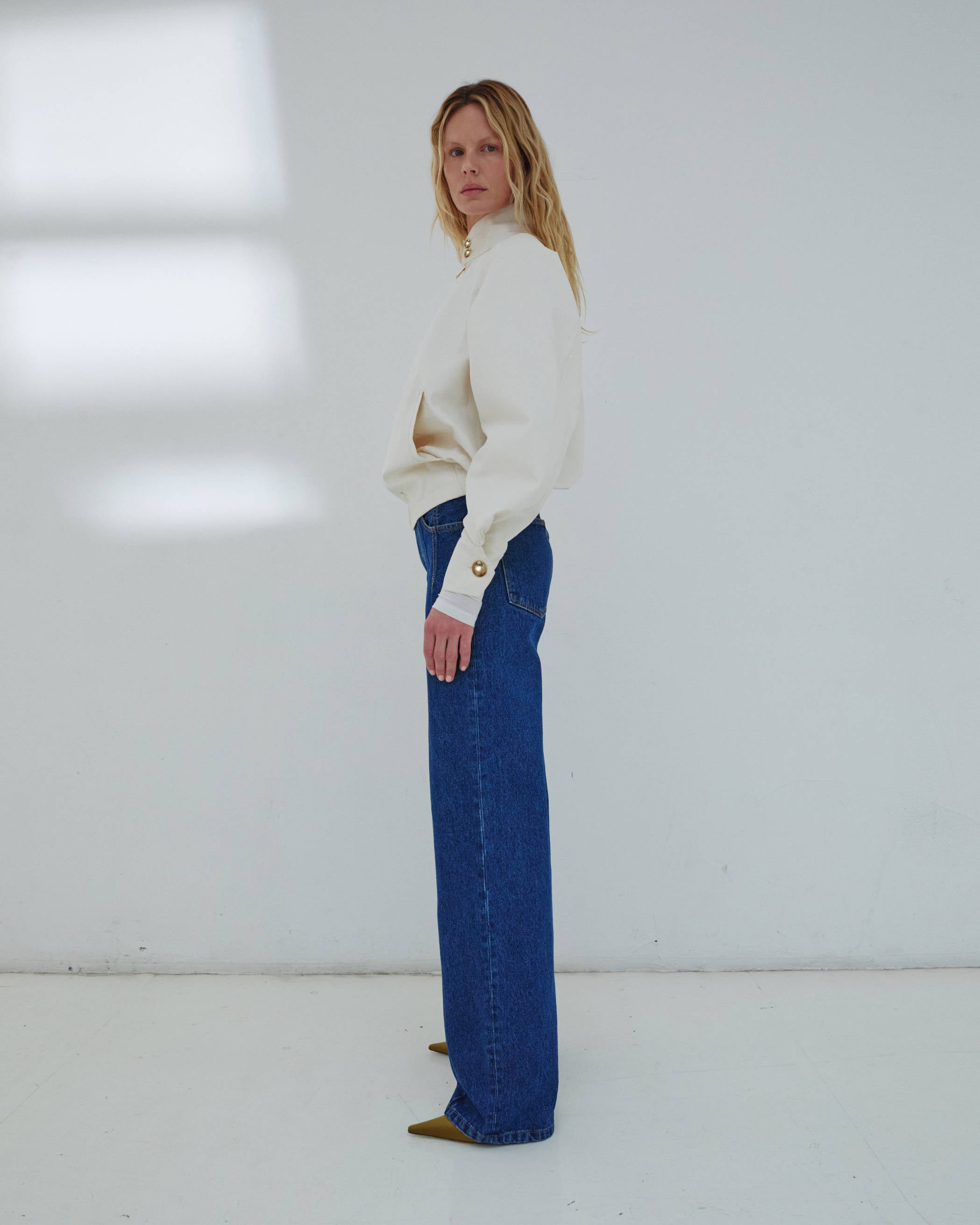 DARKPARK | DENIM | LU - STRAIGHT LEG PLEAT EFFECT FITTED DENIM