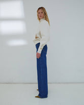 LU - STRAIGHT LEG PLEAT EFFECT FITTED DENIM