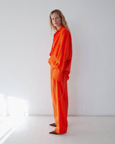 PHEBE - CHAIN ADORNED WIDE-LEG WOOL PANTS
