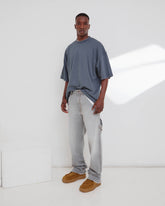 JOHN - CHAIN ADORNED RELAX FIT WORKER DENIM