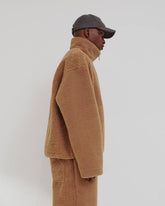 DEVIN - FAUX SHEARLING DROPPED SHOULDER JACKET