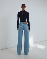 LU - STRAIGHT LEG PLEAT EFFECT FITTED DENIM