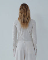 NORA - SHIRT CUFF LONG SLEEVE CREWNECK TOP