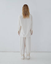 PHEBE - CUFF ADORNED WIDE-LEG WOOL PANTS
