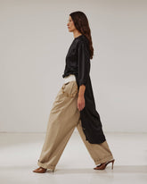 TARA - SATIN ASYMMETRIC SHIRT