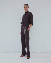 KAROL - STRAIGHT LEG BOTTOM SPLIT PANTS