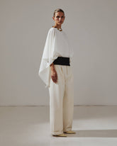 WENDY - ELASTIC WAIST WIDE-LEG TROUSERS