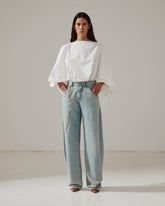 KHRIS -  BARREL LEG TENCEL DENIM