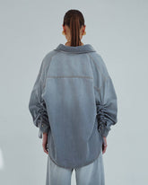 KEANU - TENCEL DENIM ROUCHE SHIRT