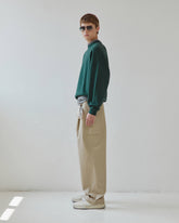 DAVIDE - TWILL WIDE-LEG TROUSERS